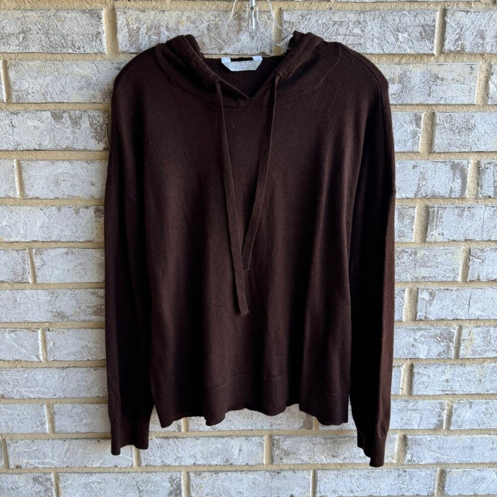 Luxury Premier Collection Cashmere Blend Hoodie Sweater Women's Size L.